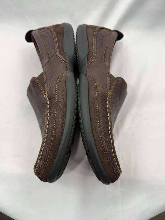 Hush Puppies Men\'s Brown Leather Jasper Slip-On Loafers Size 11.5